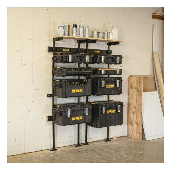 DEWALT ToughSystem Series DWST08260 Workshop Rack, 440 lb, 12-7/8 in W, 70-3/4 in H, 25-1/2 in L