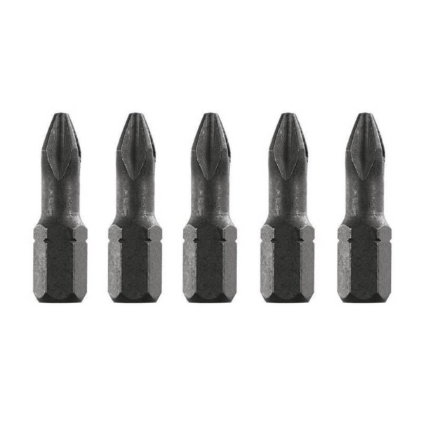 Impact Tough ITPH2105 Screwdriver Insert Bit, #2 Drive, Phillips Drive, 1/4 in Shank, Hex Shank, Steel, 5/PK