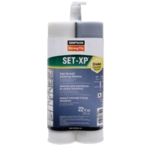 SET-XP Series SET-XP22-N Anchoring Adhesive, Liquid, Paste, 22 oz Cartridge, Side-by-Side Cartridge