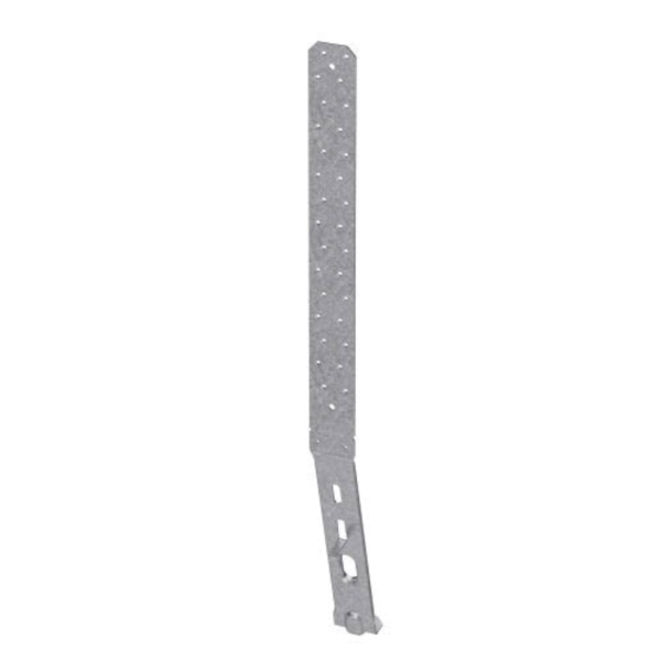 STHD14 Strap Tie Hold Down, 26-1/8 in L, 3 in W, Steel, Galvanized