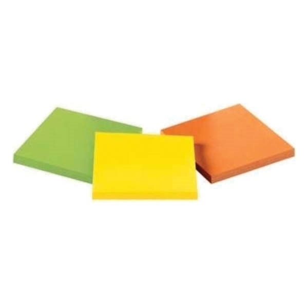 Post-it EXTRM33-3TRYMX Extreme Note, 3 x 3 in Sheet, 45-Sheet, Green/Orange/Yellow Sheet - 3