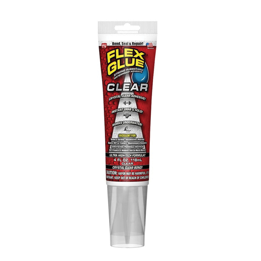 GFSCLRR04 Rubberized Glue, Clear, 4 oz Squeeze Tube