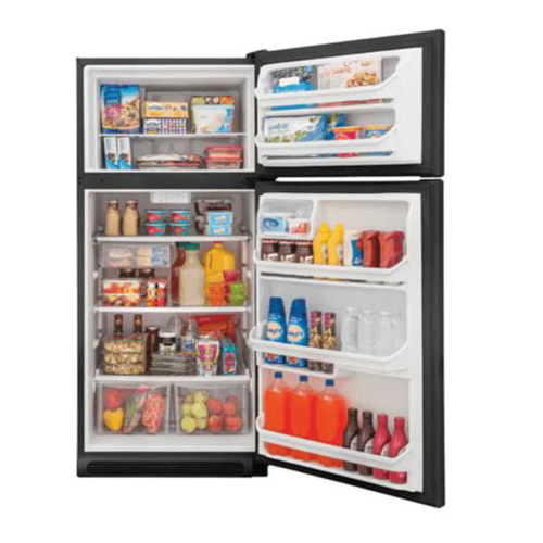 Frigidaire FFTR1821TB Top Freezer Refrigerator, 18 cu-ft Overall, 14.1 cu-ft Refrigerator, 3.9 cu-ft Freezer, Black - 5