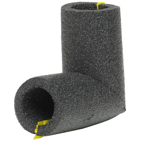 Frost King 5ELB58H Elbow Pipe Insulation, 1/2 in Dia, Foam, 1/2 in Copper, 1/4 in Iron Pipe Pipe