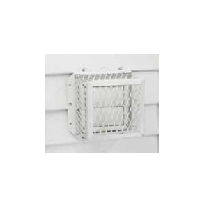 RVG-DVG-R Dryer Vent Guard, Square Duct, Stainless Steel, White, Powder-Coated