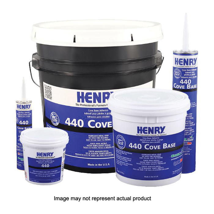 Cove Base Adhesive, Henry, Beige, 11 oz, Cartridge - 1