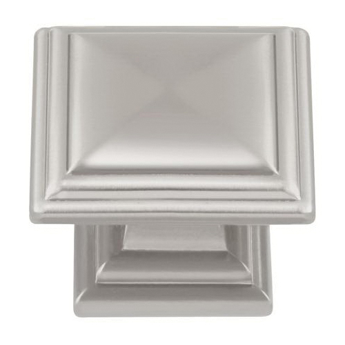 Hickory Hardware SOMERSET Series HH74639-SN Cabinet Knob, 1 in Projection, Traditional, 1-5/16 in L x 1-5/16 in W