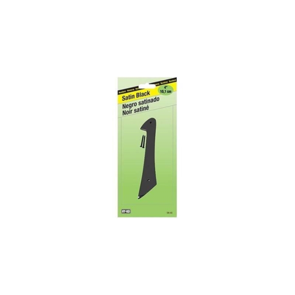 BK-40/1 House Number, Character: 1, 4 in H Character, Black Character, Zinc