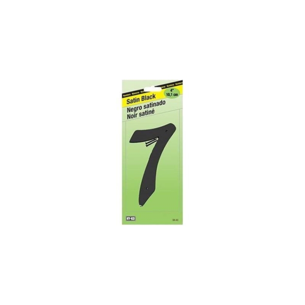 BK-40/7 House Number, Character: 7, 4 in H Character, Black Character, Zinc