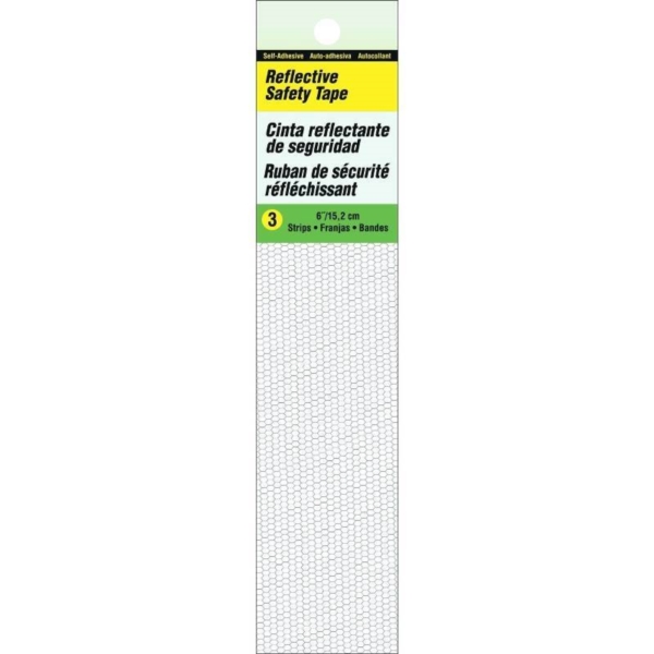 TP-3WH Reflective Safety Tape, 6 in L, White