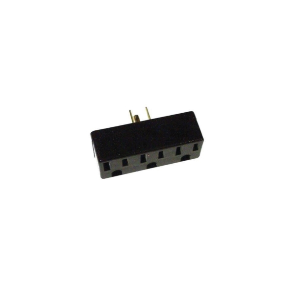 Leviton 005-00697-000 Triple Tap Outlet Adapter, 2 -Pole, 15 A, 125 V, 3 -Outlet, NEMA: NEMA 5-15R, Brown