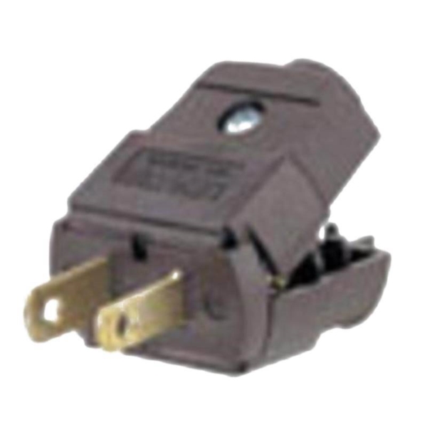 Leviton 035-00101-2BP Electrical Plug, 2-Pole, 15 A, 125 V, NEMA: 1-15P, Brown - 1