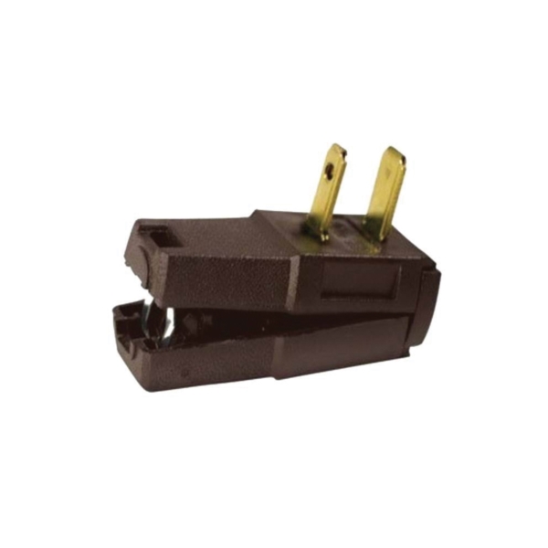 Leviton C20-00321-000 Wire Plug, 2 -Pole, 15 A, 125 V, NEMA: NEMA 1-15, Brown