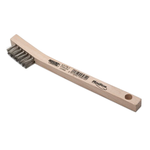 KH580 Wire Brush, 40 mm L Brush, 8 mm W Brush, 20 cm L, Wood Handle