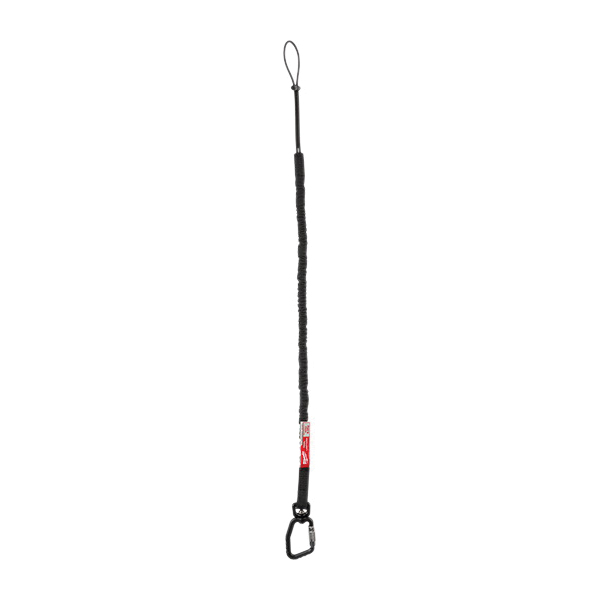 Milwaukee 48-22-8815 Tool Lanyard, 36.3 in L, 15 lb Working Load, Rubber/Nylon Line, Black, Carabiner End Fitting - 3