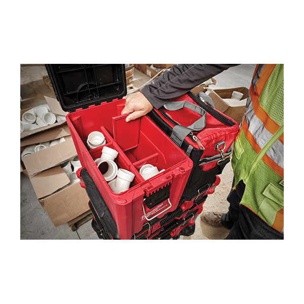Milwaukee PACKOUT 48-22-8422 Compact Tool Box, 75 lb, Polypropylene, Red, 16.2 in L x 10 in W x 13 in H Outside - 2