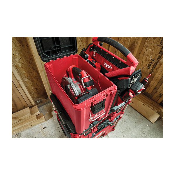 Milwaukee PACKOUT 48-22-8422 Compact Tool Box, 75 lb, Polypropylene, Red, 16.2 in L x 10 in W x 13 in H Outside - 3