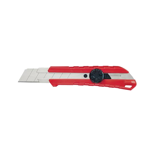 48-22-1964 Snap Off, Knife, 18 mm W Blade, Microcarbide Blade, Overmold Handle, Red Handle