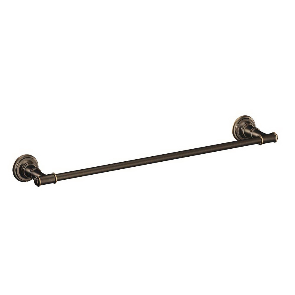 DN9124BRB Towel Bar, 24 in L Rod, Stainless Steel, Mediterranean Bronze, Surface Mounting