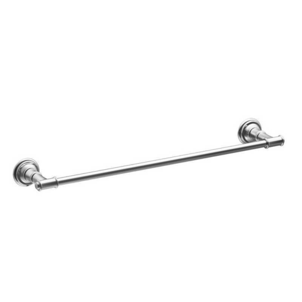 DN9118CH Towel Bar, 18 in L Rod, Aluminum, Chrome, Surface Mounting