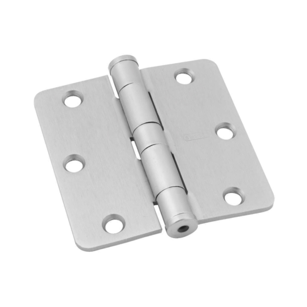 National Hardware S820-761 Template Hinge, 3-1/2 in H Frame Leaf, Steel, Satin Nickel, Full-Mortise Mounting, 80 lb