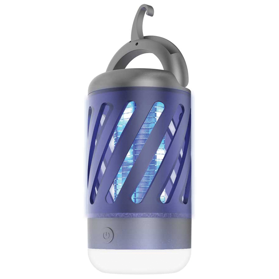 NEB-ZAP-0001 Rechargeable Personal Bug Zapper with Lantern, Indoor/Outdoor, 3.7 V, Gray
