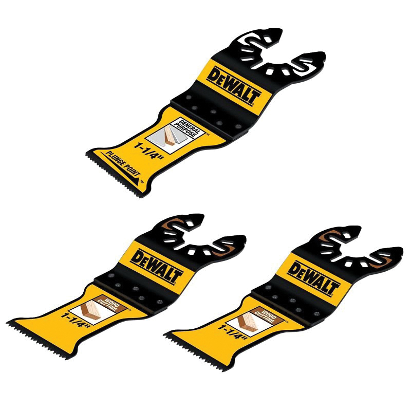 DWA4206BM-3 General-Purpose Oscillating Blade Combo, 1-1/4 in, HSS