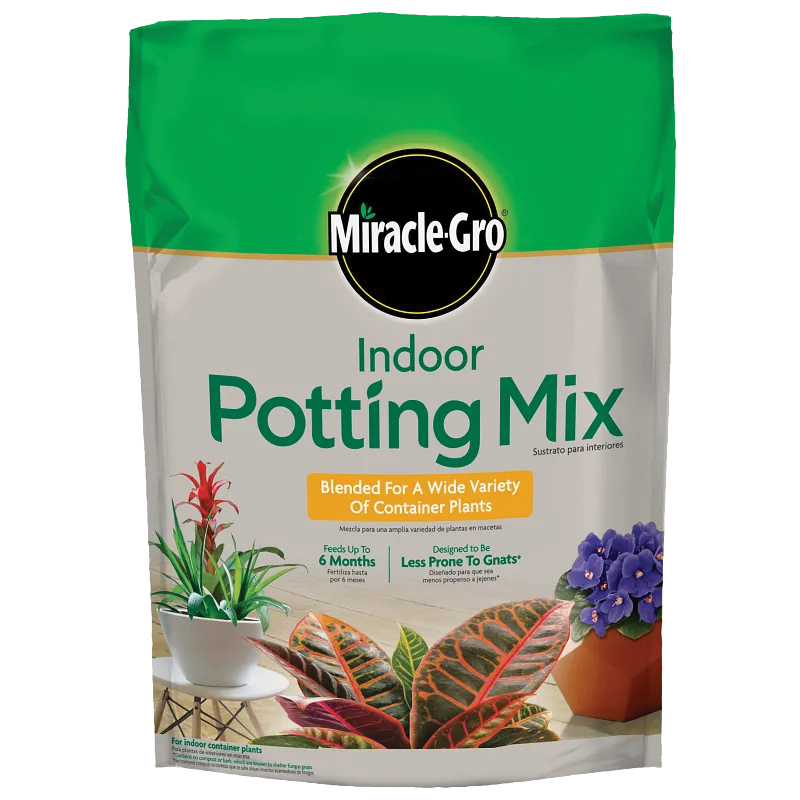 Miracle-Gro 72776891 Indoor Potting Mix, 6 qt Bag