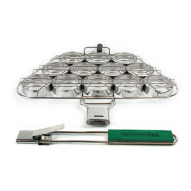 Big Green Egg SSBH Slider Basket, Mini Burger, Stainless Steel, For: XXLarge, XLarge and Large EGGs