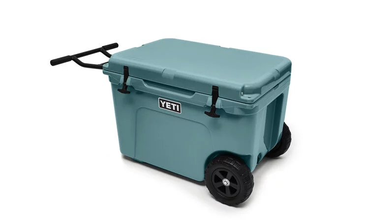 YETI Tundra Haul YTUNHAUL Cooler, 45 Cans of Beer, 55 lb of Ice Cooler, Polyethylene, River Green, NeverFlat Caster - 2