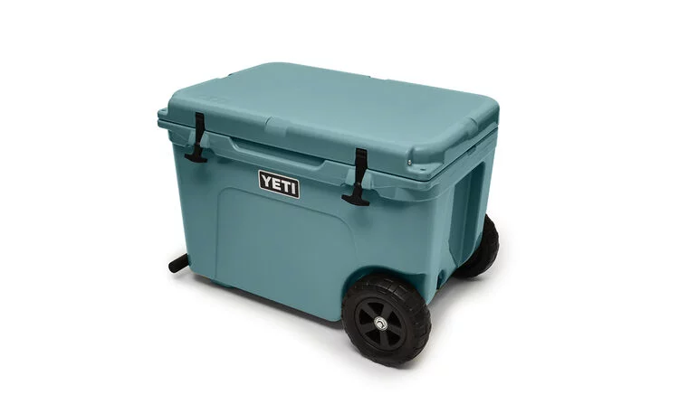 YETI Tundra Haul YTUNHAUL Cooler, 45 Cans of Beer, 55 lb of Ice Cooler, Polyethylene, River Green, NeverFlat Caster - 3