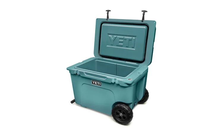 YETI Tundra Haul YTUNHAUL Cooler, 45 Cans of Beer, 55 lb of Ice Cooler, Polyethylene, River Green, NeverFlat Caster - 4