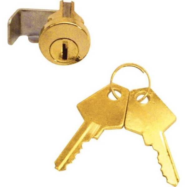 Defender Security S 4055 Mailbox Lock, Tumbler Lock, Keyed Key, Brass