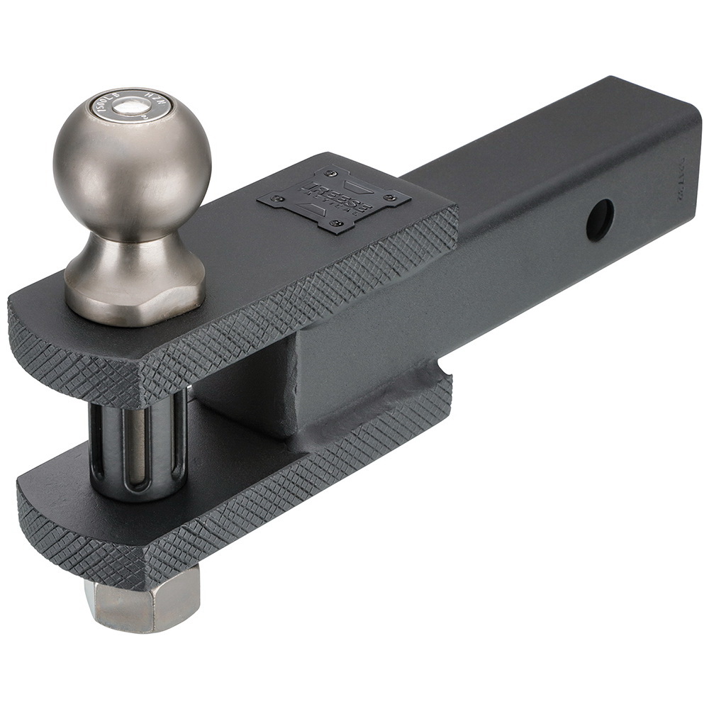 Tactical 7089244 Ball Mount Clevis and Hitch, 2 in, 2-5/16 in Dia Hitch Ball, Steel, Matte/Pewter
