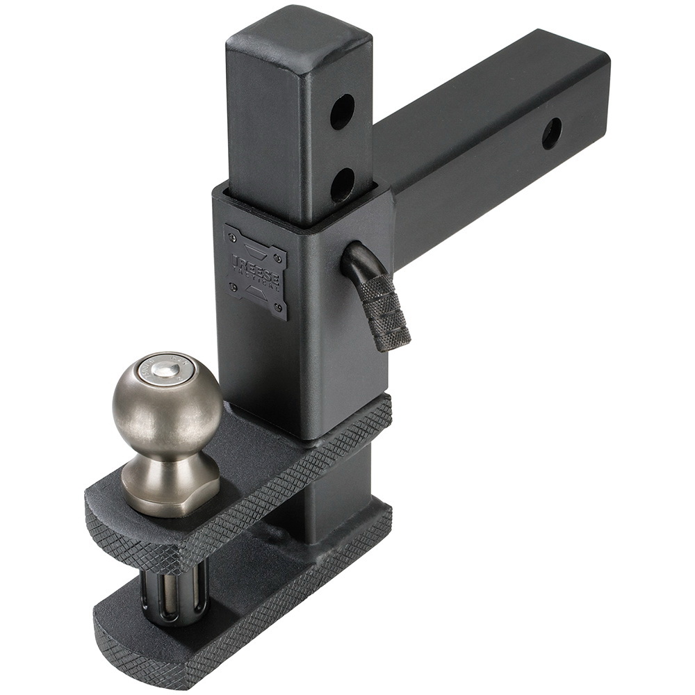 Tactical 7089444 Adjustable Ball Mount with Clevis, 2 in, 2-5/16 in Dia Hitch Ball, Steel, Matte/Pewter