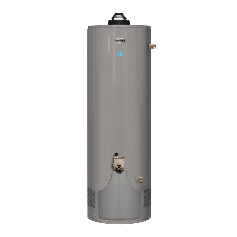 12G40-38E2FN5 Gas Water Heater, Natural Gas, 40 gal Tank, 1.11 gpm, 38000 Btu/hr BTU, 0.64 Energy Efficiency
