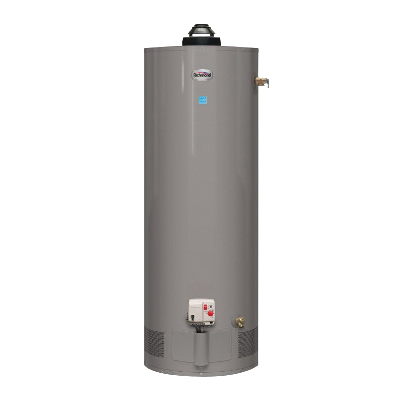 12G50-40E2 Gas Water Heater, Natural Gas, 50 gal Tank, 1.3 gpm, 40000 Btu/hr BTU, 0.68 Energy Efficiency
