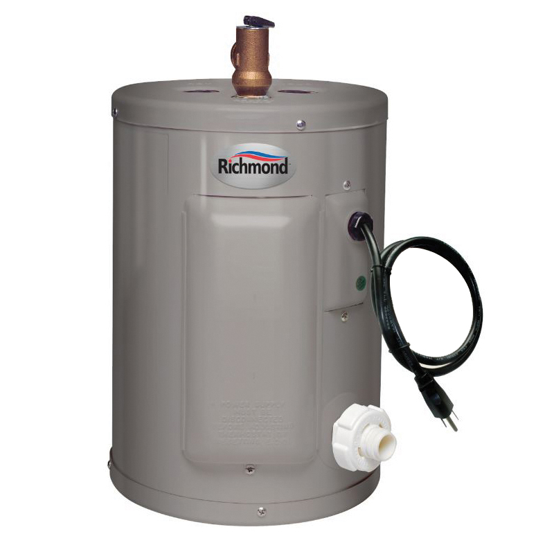 Essential Series 6EP2-1 Electric Water Heater, 120 V, 1440 W, 2.5 gal Tank, Wall Mounting, Stainless Steel