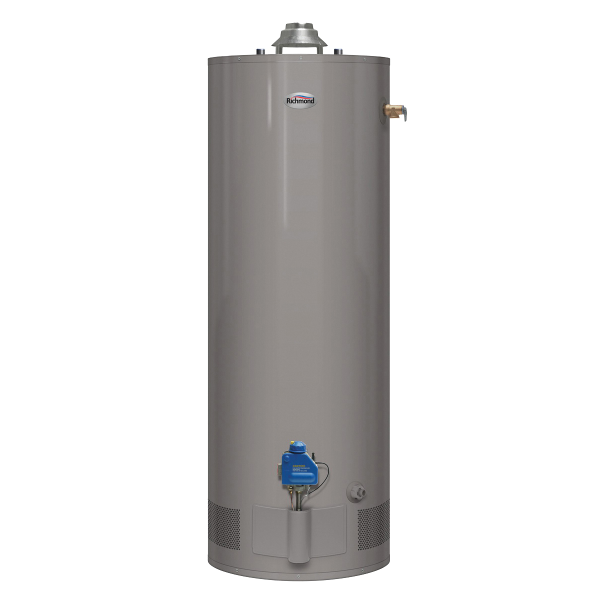 Essential Series 6G40-36F3 Gas Water Heater, Natural Gas, 40 gal Tank, 52 gph, 36000 Btu/hr BTU, Dark Warm Gray