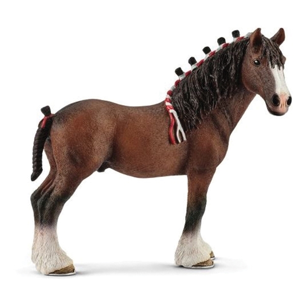 Schleich-S 13808 Figurine, 3 to 8 years, Clydesdale Gelding, Plastic