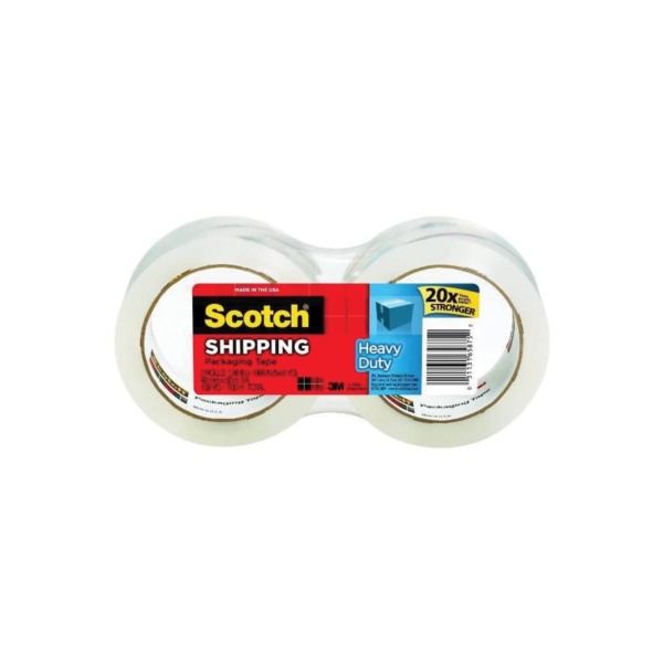 Scotch 3850-2 Packaging Tape, 54.6 yd L, 1.88 in W, Polypropylene Backing, Clear - 1