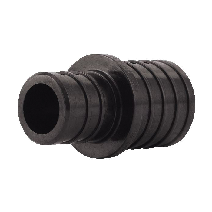 SharkBite UP060A10 Coupling, 1 x 3/4 in, Barb, Polymer, Black, 200 psi Pressure, 10 PK