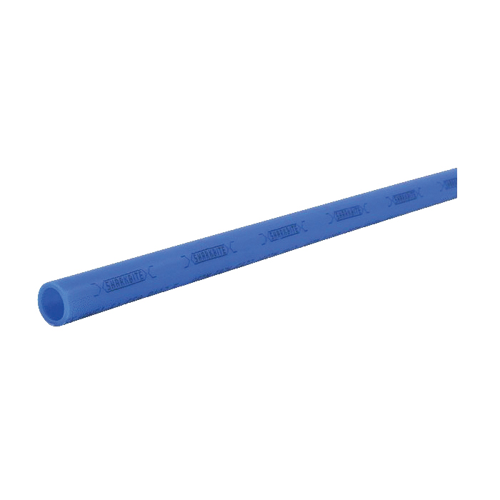 SharkBite U860B20 Pipe Stick, 1/2 in, 20 ft L, PEX-B, Push Fit, Polyethylene, Blue