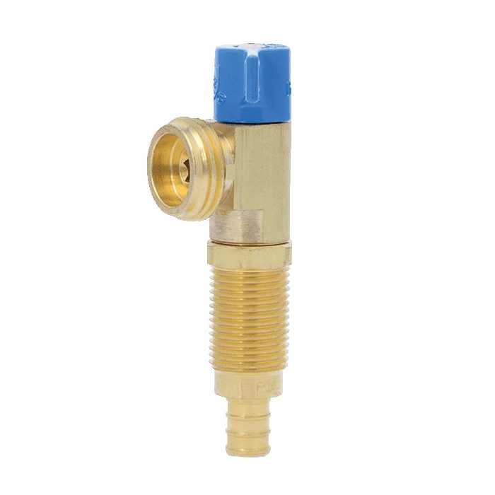 24813A Washing Machine Valve, Cold, Brass, Blue, For: 3/4 in MNPT PEX and PE-RT Pipe