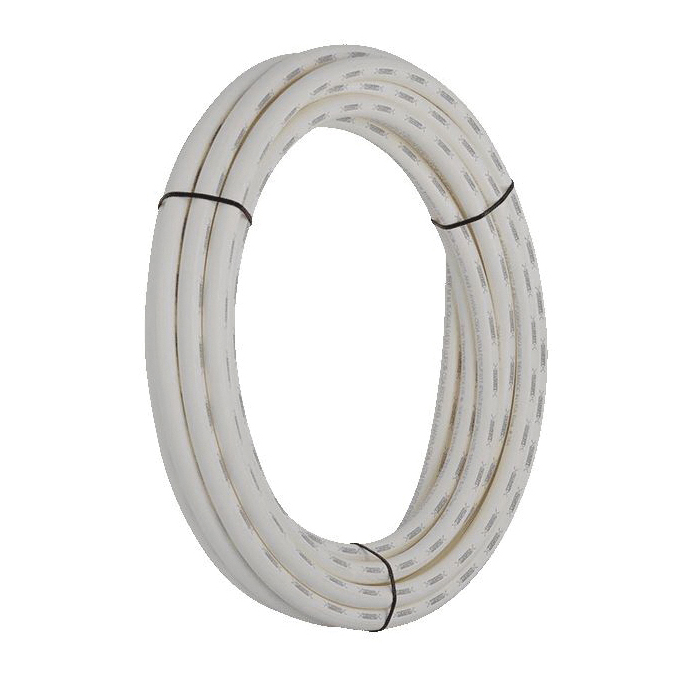 SharkBite U870W50 Coil Pipe, 3/4 in, 50 ft L, PEX-B, Push Fit, Polyethylene, White