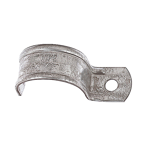 Steel City HS903-5 2-Hole Conduit Strap, 1 in, Steel, Zinc-Plated