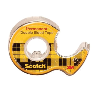 Scotch 137L Permanent Tape, 450 in L, 1/2 in W, Clear/Transparent - 1