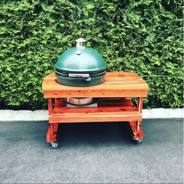 Big Green Egg 58XLGRA Long Table, Red Cedar Lumber, Clear, Spar Urethane-Coated - 2