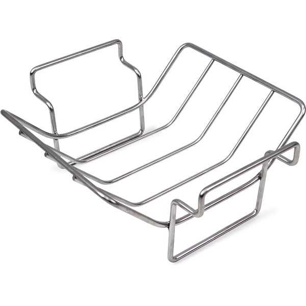 Big Green Egg 117564 Rib and Roast Rack, Dual-Purpose, Stainless Steel, For: 2XL, XL and Large EGGs - 2