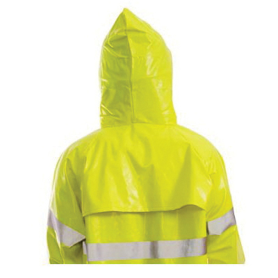 Tingley J53122-MD Rain Jacket, M, Unisex, Fits to Chest Size: 40 to 42 in, PVC/Polyester, Fluorescent Yellow/Green